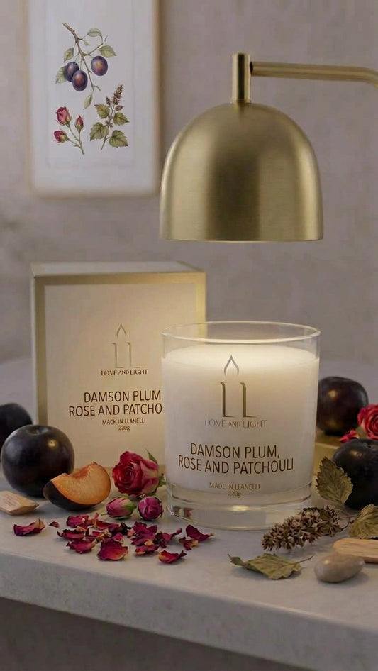 Damson Plum, Rose & Patchouli - Wickless Candle - 220g