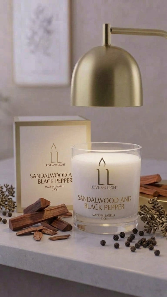 Sandalwood & Black Pepper - Wickless Candle -220g